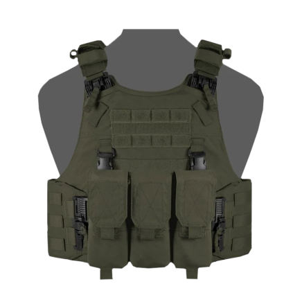 Warrior QRC DFP TM4 Quad Release Plate Carrier Combo with Detachable Triple 5.56 M4 Covered Mag Panel