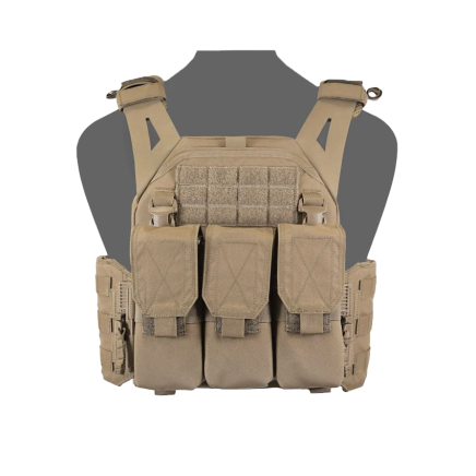 Warrior LPC V1 DFP TM4 Low Profile Plate Carrier Combo with Detachable Triple 5.56 M4 Covered Mag Panel