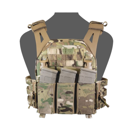 Warrior LPC V2 DFP TEMP Low Profile Plate Carrier Combo with Detachable Triple 5.56 Elastic Open Mag Panel