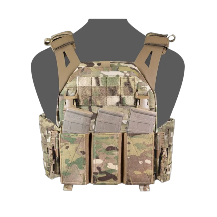 Warrior LPC V1 DFP TEMP Low Profile Plate Carrier Combo with Detachable Triple 5.56 Elastic Open Mag Panel