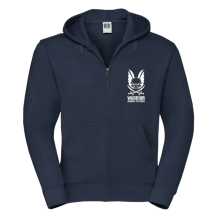 Logo Hoodie With Full Zip Navy