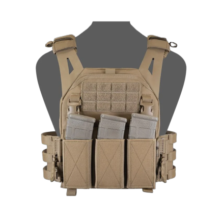 Warrior LPC V2 DFP TEMP Low Profile Plate Carrier Combo with Detachable Triple 5.56 Elastic Open Mag Panel