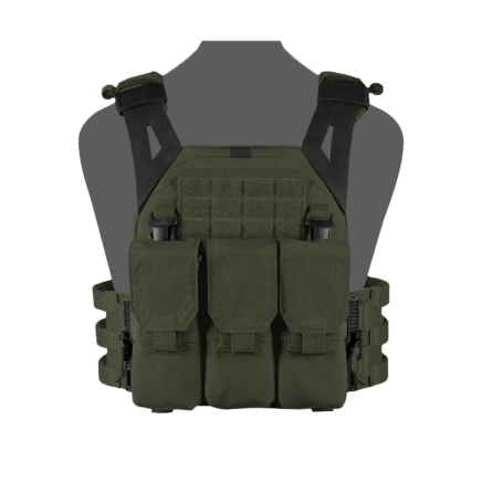 Warrior LPC V2 DFP TM4 Low Profile Plate Carrier Combo with Detachable Triple 5.56 M4 Covered Mag Panel