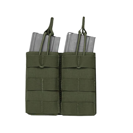 Warrior Double 5.56mm Open Mag Pouch Olive Drab