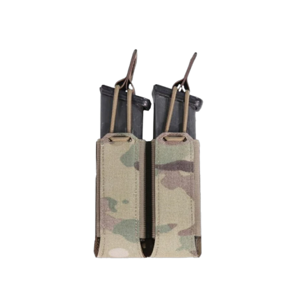Warrior Laser Cut Double Bungee Pistol Pouch MultiCam