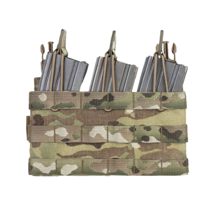 Warrior Detachable Triple MOLLE Open Pouch Multicam