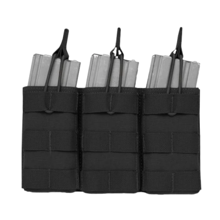 Warrior Triple Open 5.56mm Open Mag Pouch Black