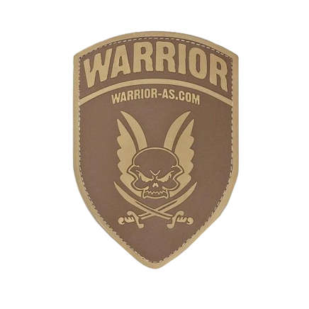 Warrior Rubber Logo Shield Dark Earth