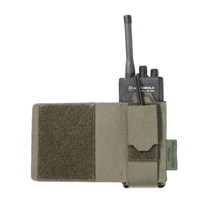 Warrior Laser Cut Wing Velcro Adjustable Radio Pouch Left Side Ranger Green