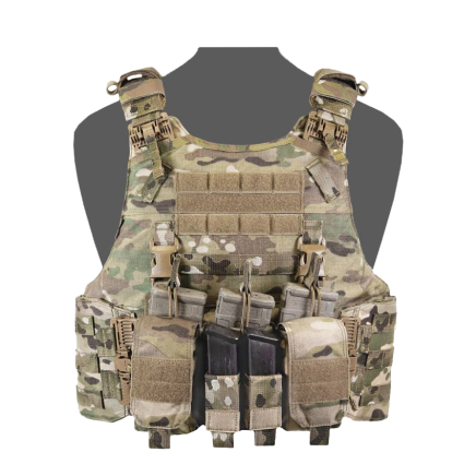 Warrior QRC DFP MK1 Quad Release Plate Carrier Combo with 3x Universal Open Mag Pouches, 2x Utility Pouches
