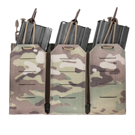Warrior Laser Cut Detachable Front Panel Triple Bungee 5.56 Panel MultiCam