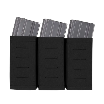 Warrior Lasercut Triple Snap Mag Pouch Black