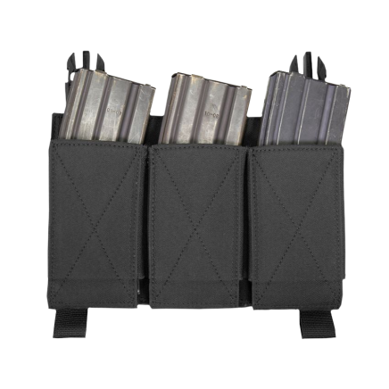 Warrior Removable Triple Elastic Mag Pouch Black