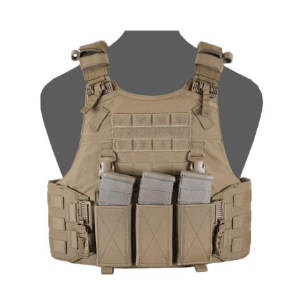 Warrior QRC DFP TEMP Quad Release Plate Carrier Combo with Detachable Triple 5.56 Elastic Open Mag Panel