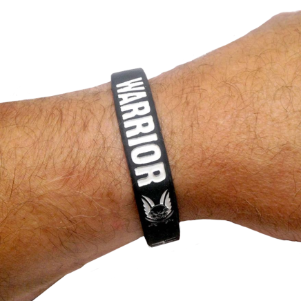 Warrior Silicone Wrist Band Black
