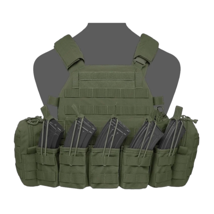 Warrior DCS AK Plate Carrier Combo with 5x 7.62 AK Open Mag Pouches, 2x Utility Pouches Combo