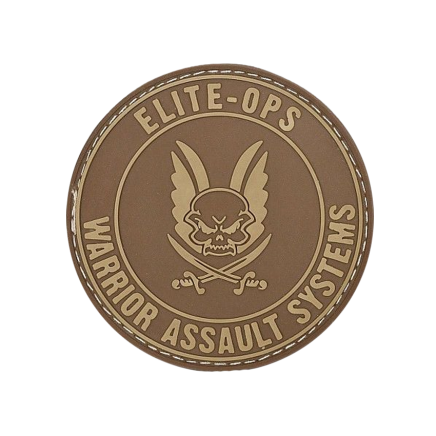 Warrior Round Rubber Logo Shield Dark Earth