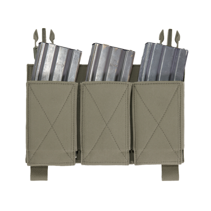 Warrior Detachable Triple Elastic Mag Pouch Ranger Green