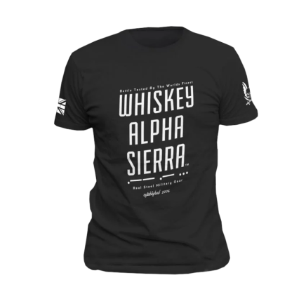 Whiskey Alpha Sierra T-Shirt Black