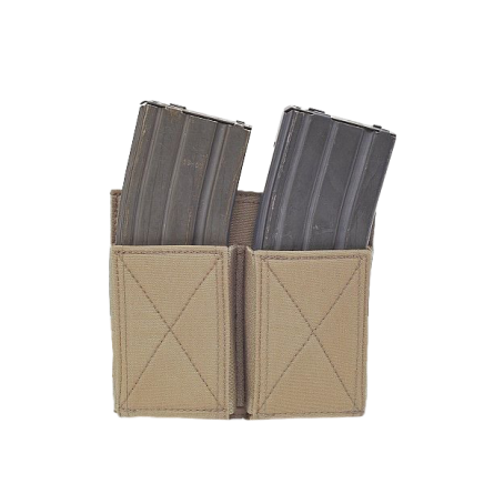 Warrior Double Elastic Mag Pouch Coyote Tan