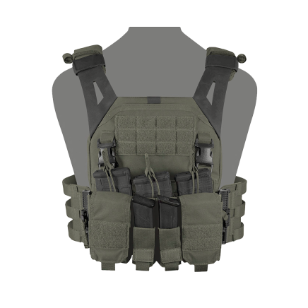 Warrior LPC V2 DFP MK1 Low Profile Plate Carrier Combo with 3x Universal Open Mag Pouches, 2x Utility Pouches Including Additional 2x 9mm Pistol Mag Pouches