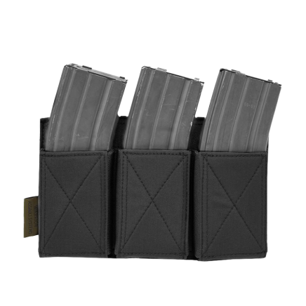 Warrior Triple Elastic Mag Pouch Black
