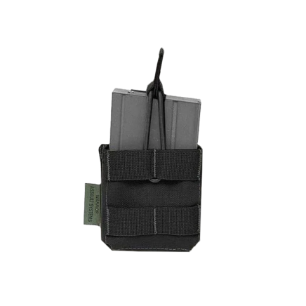 Warrior Single 7.62 x 51mm Open Short Mag Pouch Black