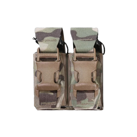 Warrior Laser Cut Double 40mm Flash Bang Pouch Multicam
