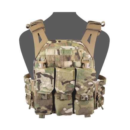 Warrior LPC V2 DFP TM4 Low Profile Plate Carrier Combo with Detachable Triple 5.56 M4 Covered Mag Panel
