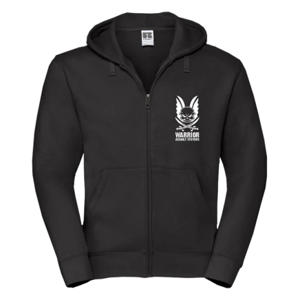 Logo Hoodie With Full Zip Black