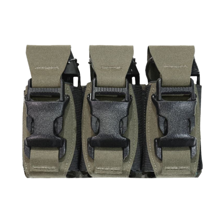 Warrior Laser Cut Triple 40mm Flash Bang Pouch Ranger Green