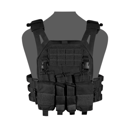 Warrior LPC V2 DFP MK1 Low Profile Plate Carrier Combo with 3x Universal Open Mag Pouches, 2x Utility Pouches Including Additional 2x 9mm Pistol Mag Pouches