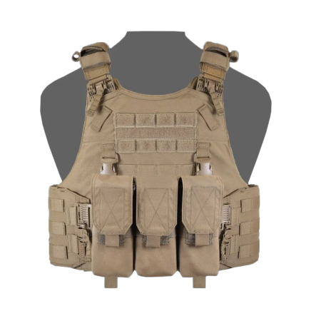 Warrior QRC DFP TM4 Quad Release Plate Carrier Combo with Detachable Triple 5.56 M4 Covered Mag Panel