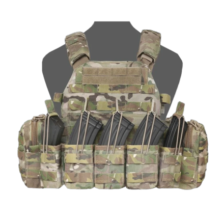 Warrior DCS AK Plate Carrier Combo with 5x 7.62 AK Open Mag Pouches, 2x Utility Pouches Combo