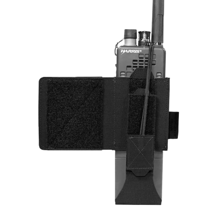 Warrior Laser Cut Wing Velcro MBITR / Harris Radio Pouch Black