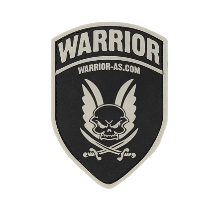 Warrior Rubber Logo Shield Black
