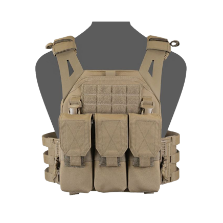 Warrior LPC V2 DFP TM4 Low Profile Plate Carrier Combo with Detachable Triple 5.56 M4 Covered Mag Panel