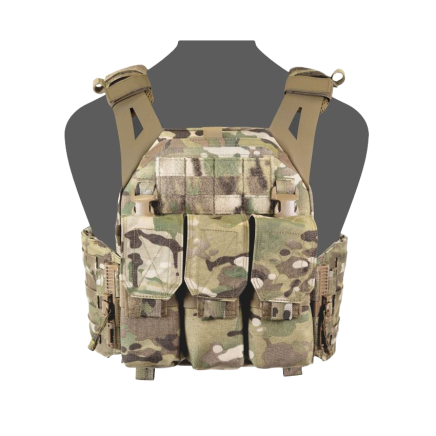 Warrior LPC V1 DFP TM4 Low Profile Plate Carrier Combo with Detachable Triple 5.56 M4 Covered Mag Panel