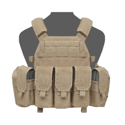 Warrior DCS M4 Plate Carrier Combo with 5x 5.56 M4 Covered Mag Pouches, 2x Utility Pouches