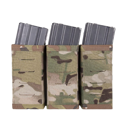 Warrior Lasercut Triple Snap Mag Pouch Multicam
