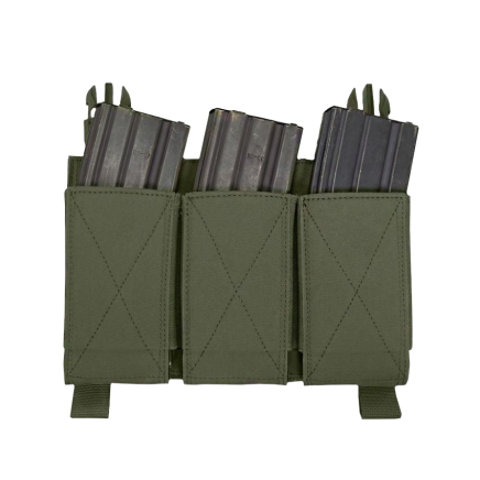 Warrior Removable Triple Elastic Mag Pouch Olive Drab