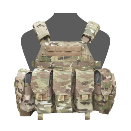 Warrior DCS M4 Plate Carrier Combo with 5x 5.56 M4 Covered Mag Pouches, 2x Utility Pouches