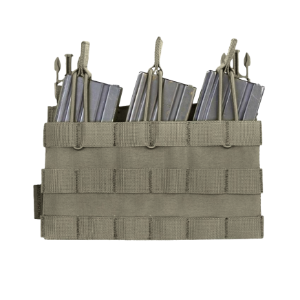 Warrior Detachable Triple MOLLE Open Pouch Ranger Green