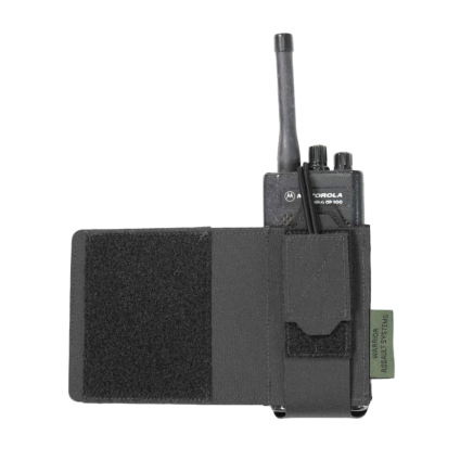 Warrior Laser Cut Wing Velcro Adjustable Radio Pouch Left Side Black