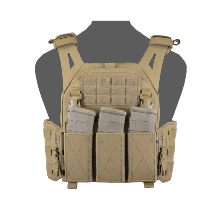Warrior LPC V1 DFP TEMP Low Profile Plate Carrier Combo with Detachable Triple 5.56 Elastic Open Mag Panel