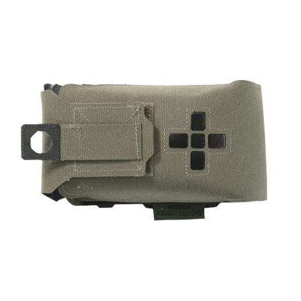 Warrior Laser Cut Small Horizontal Individual First Aid Kit Pouch Ranger Green