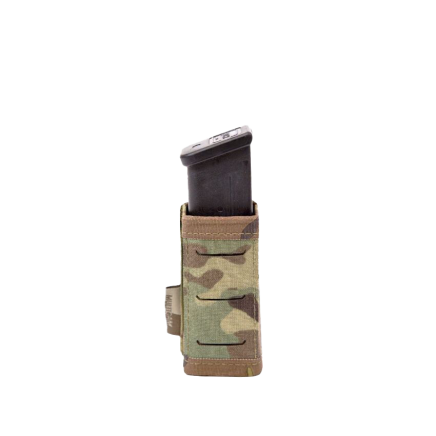 Warrior Laser Cut Single Snap Mag Pouch 9mm Short Multicam
