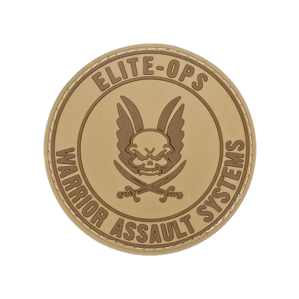 Warrior Round Rubber Logo Shield Coyote Tan