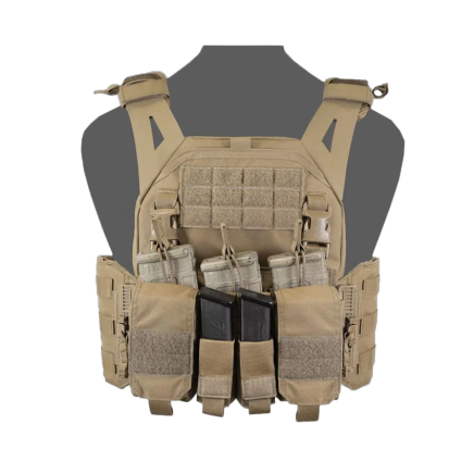 Warrior LPC V1 DFP MK1 Low Profile Plate Carrier Combo with 3x Universal Open Mag Pouches, 2x Utility Pouches, 2x 9mm Pistol Mag Pouches