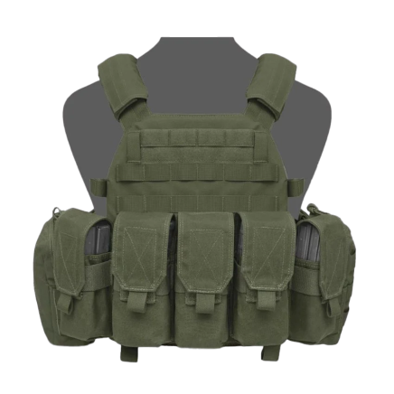 Warrior DCS M4 Plate Carrier Combo with 5x 5.56 M4 Covered Mag Pouches, 2x Utility Pouches